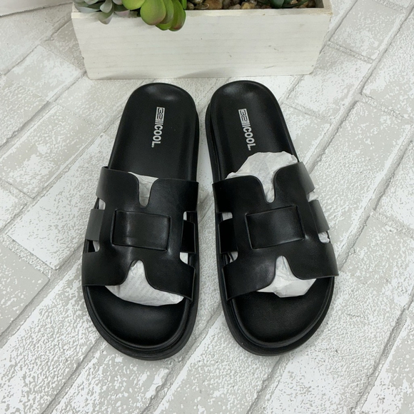 32 Cool Other - Emcool Men's Black Slide Sandals